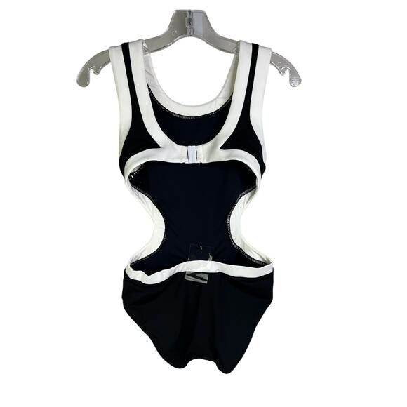 Staud Sea Swimsuit Womens S Black/White Dolce One Piece Side Cutout NWT - Picture 3 of 14